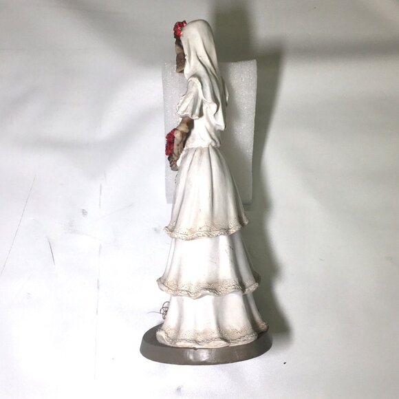 🛑 SKELETON ➕🆒 FIGURINE Bride Red Roses Halloween Day of Dead Decor 💸BUY NOW‼️ - Picture 9 of 16